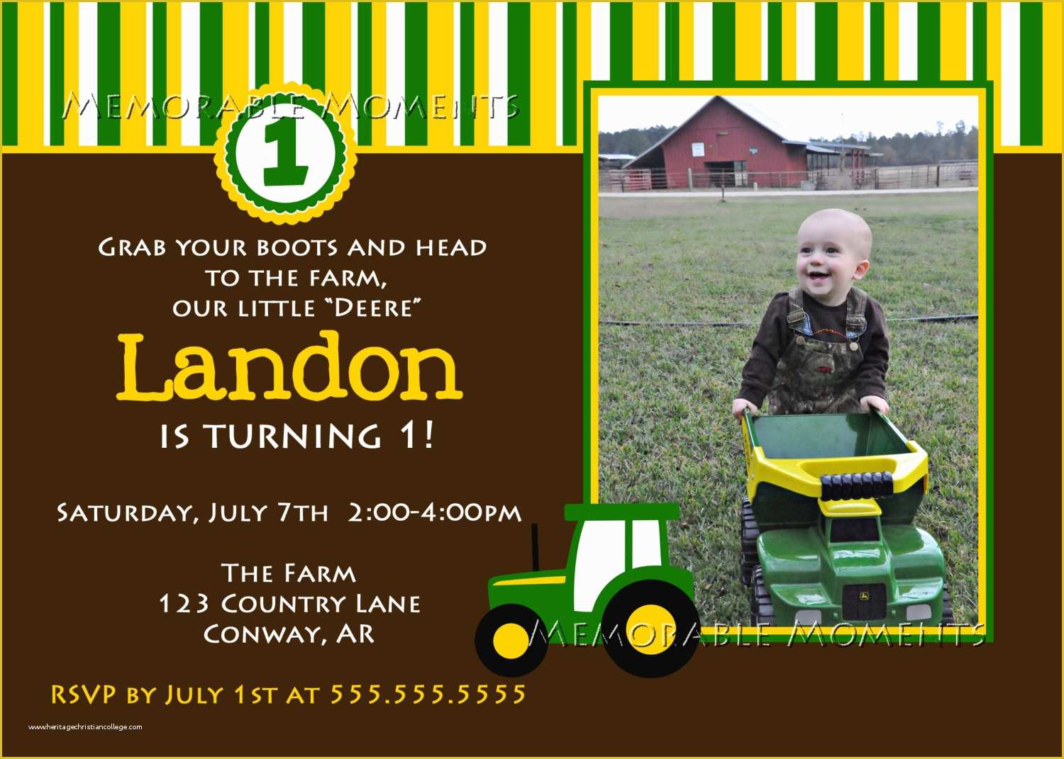 Free John Deere Invitation Template Of Birthday Invitations John Deere Farm Birthday