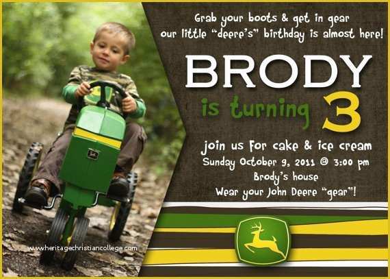 Free John Deere Invitation Template Of Free John Deere Birthday Invitations – Free Printable