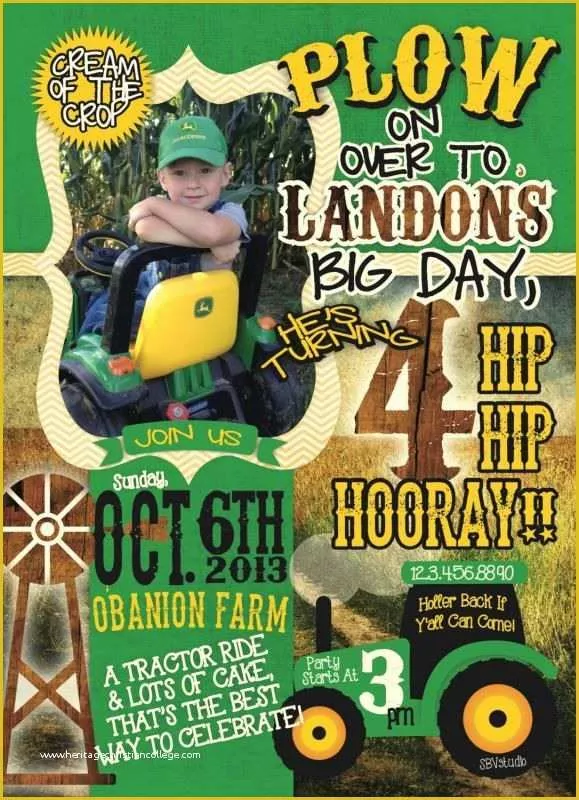 42 Free John Deere Invitation Template