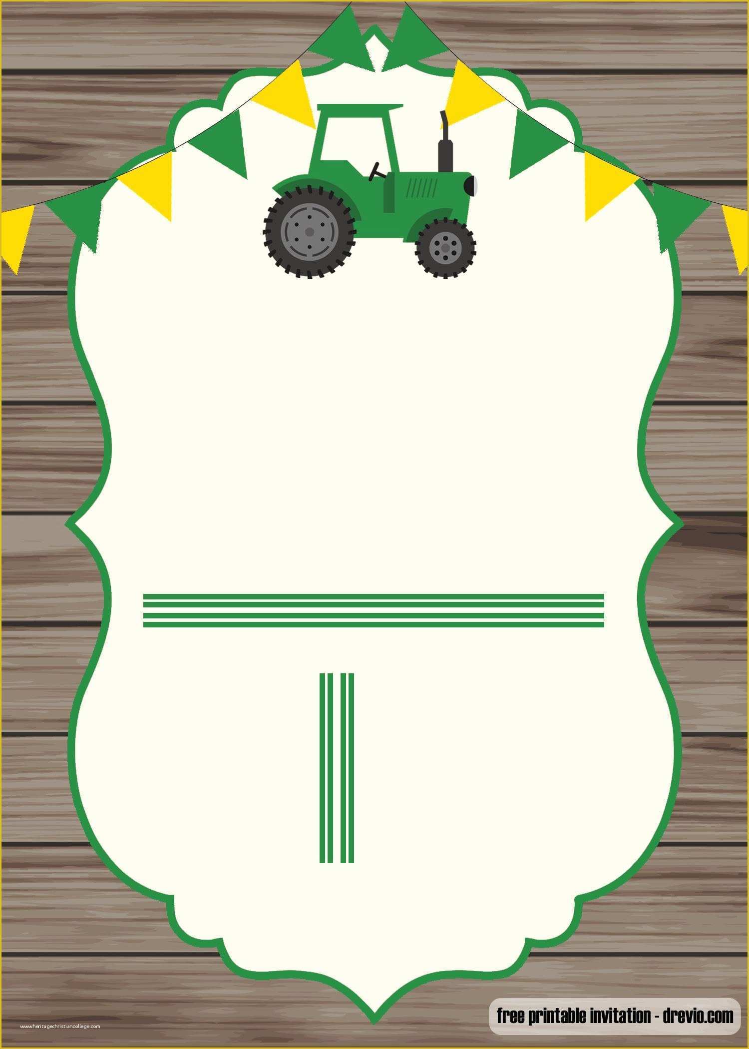 Free John Deere Invitation Template Of Free Printable John Deere Invitation Template