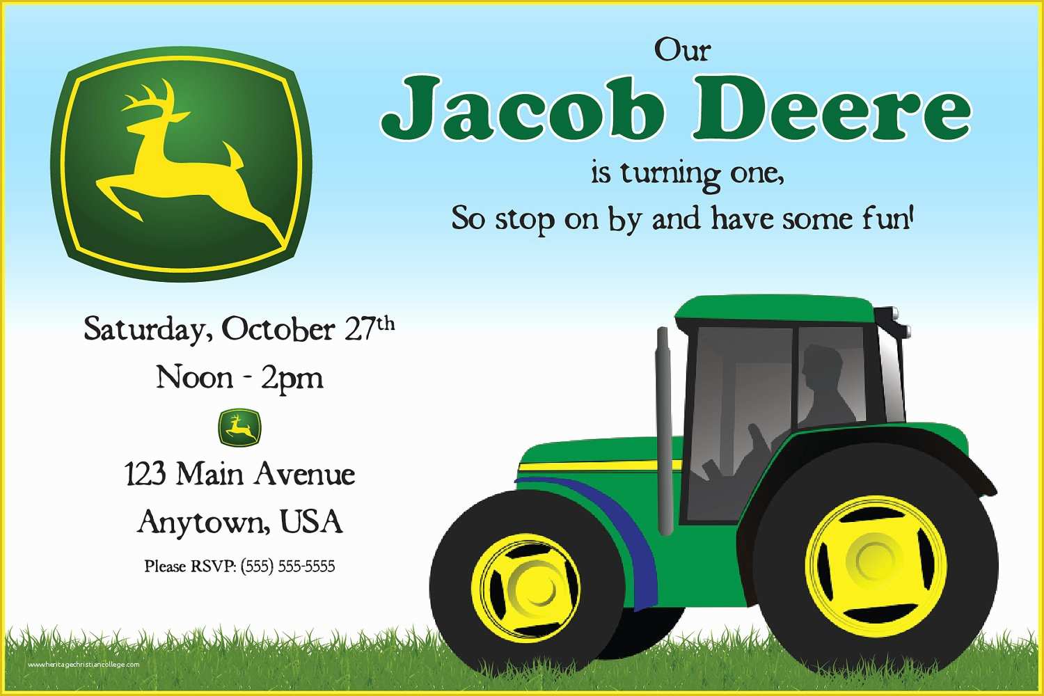 Free John Deere Invitation Template Of Free Printable John Deere Printable Birthday Invitations