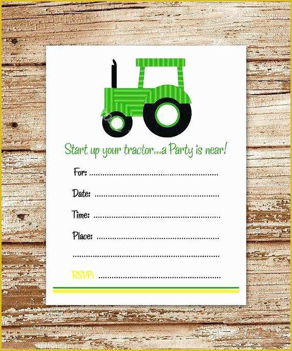 Free John Deere Invitation Template Of John Deere Birthday Party Invitation Templates Best