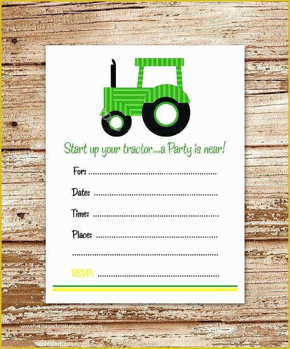 Free John Deere Invitation Template Of John Deere Birthday Party Invitation Templates Best