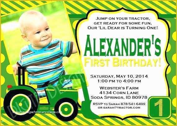 Free John Deere Invitation Template Of John Deere Birthday Party Invitation Templates Best