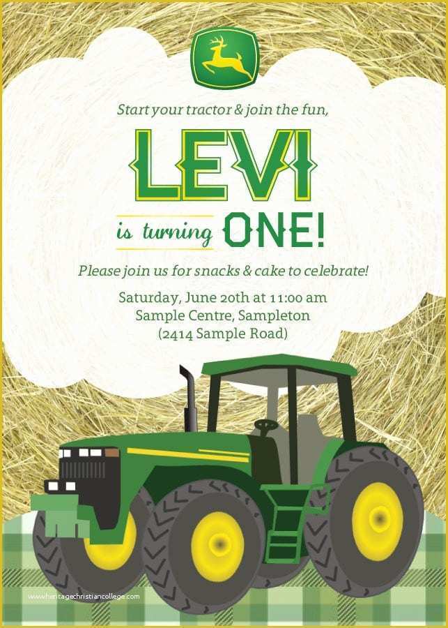 Free John Deere Invitation Template Of John Deere Invitation