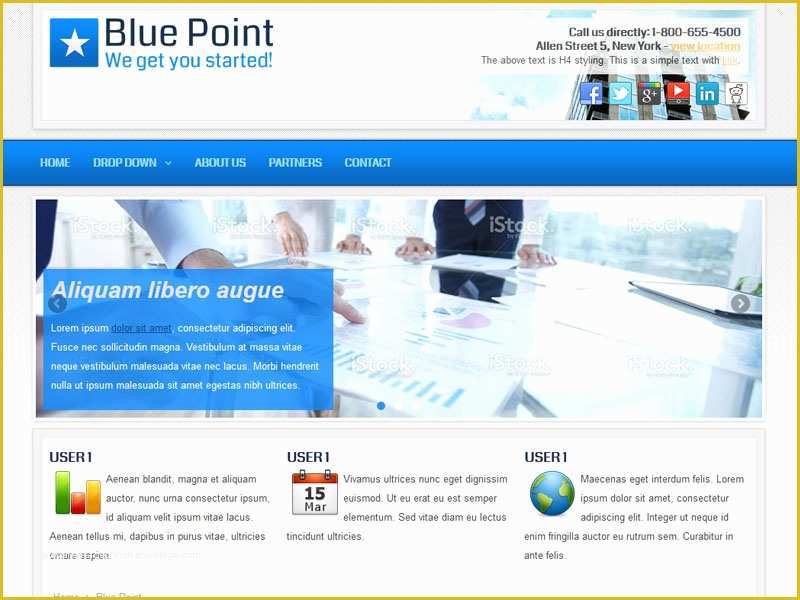 Free Joomla 3.0 Templates Of Blue Point Business Joomla theme Free