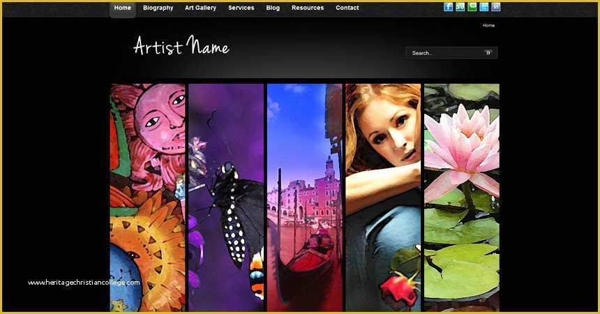 Free Joomla 3.0 Templates Of Free Joomla 2 5 Template Grapher Artist Portfolio