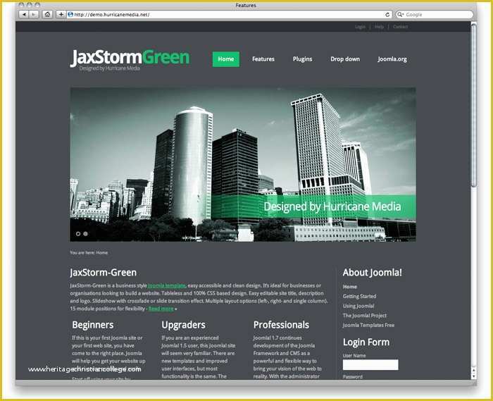 Free Joomla 3.0 Templates Of Jaxstorm Green Free Template for Joomla 3 0 Grey