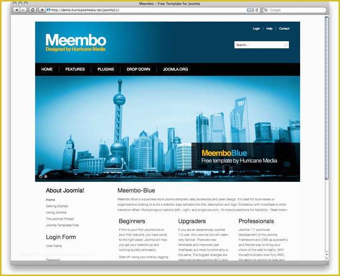 Free Joomla 3.0 Templates Of Meembo Blue Free Template for Joomla 3 0 White Blue