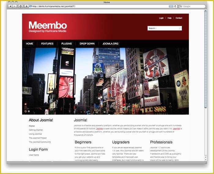 Free Joomla 3.0 Templates Of Meembo Red Free Template for Joomla 3 0 White Light