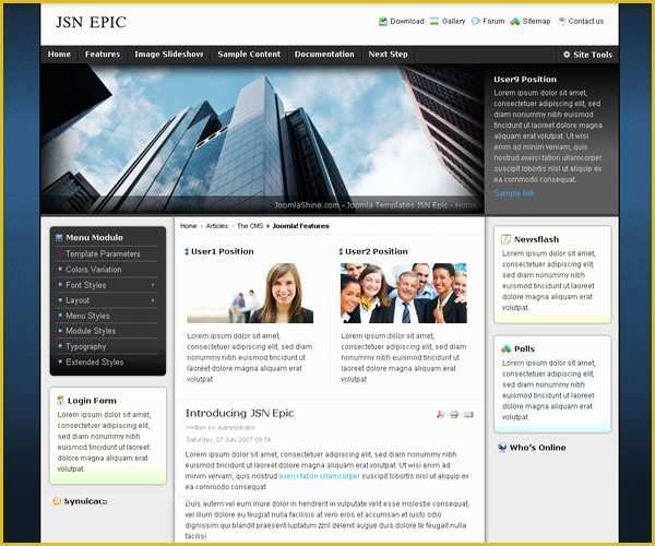 Free Joomla 3.0 Templates Of Template Jsn Epic for Joomla 2 5 and Joomla 3 0 • Rizvn