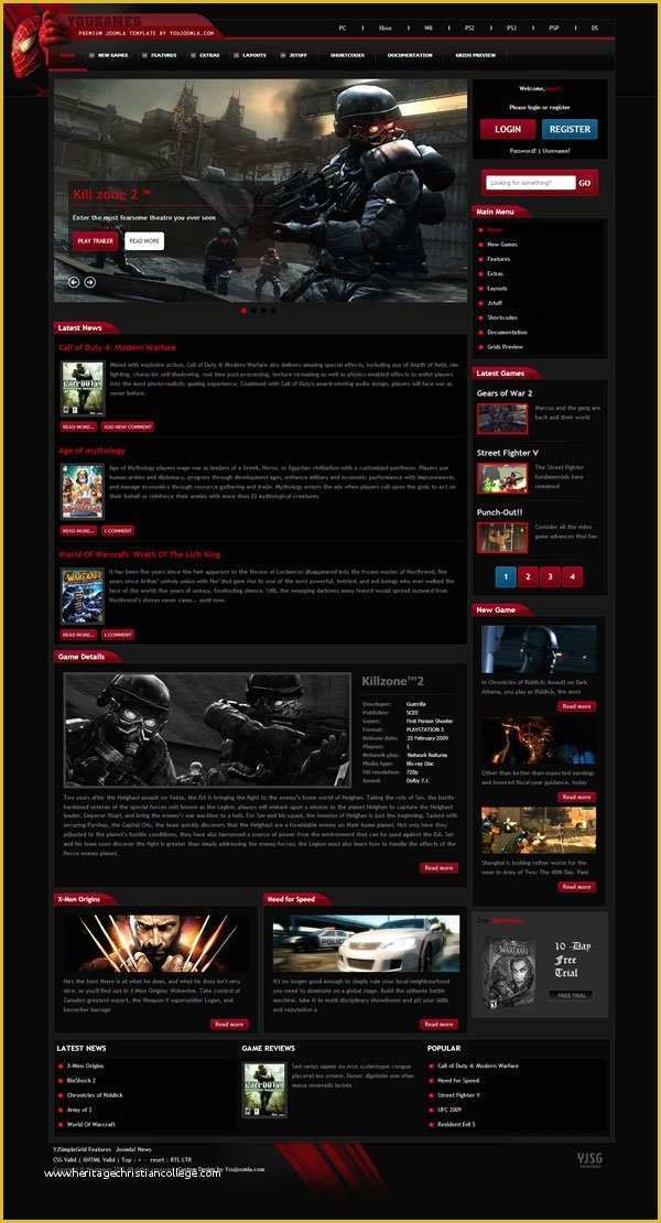 Free Joomla 3.6 Templates Of Games Joomla Templates