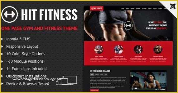Free Joomla 3.6 Templates Of Hit Fitness and Gym E Page Joomla Template Download