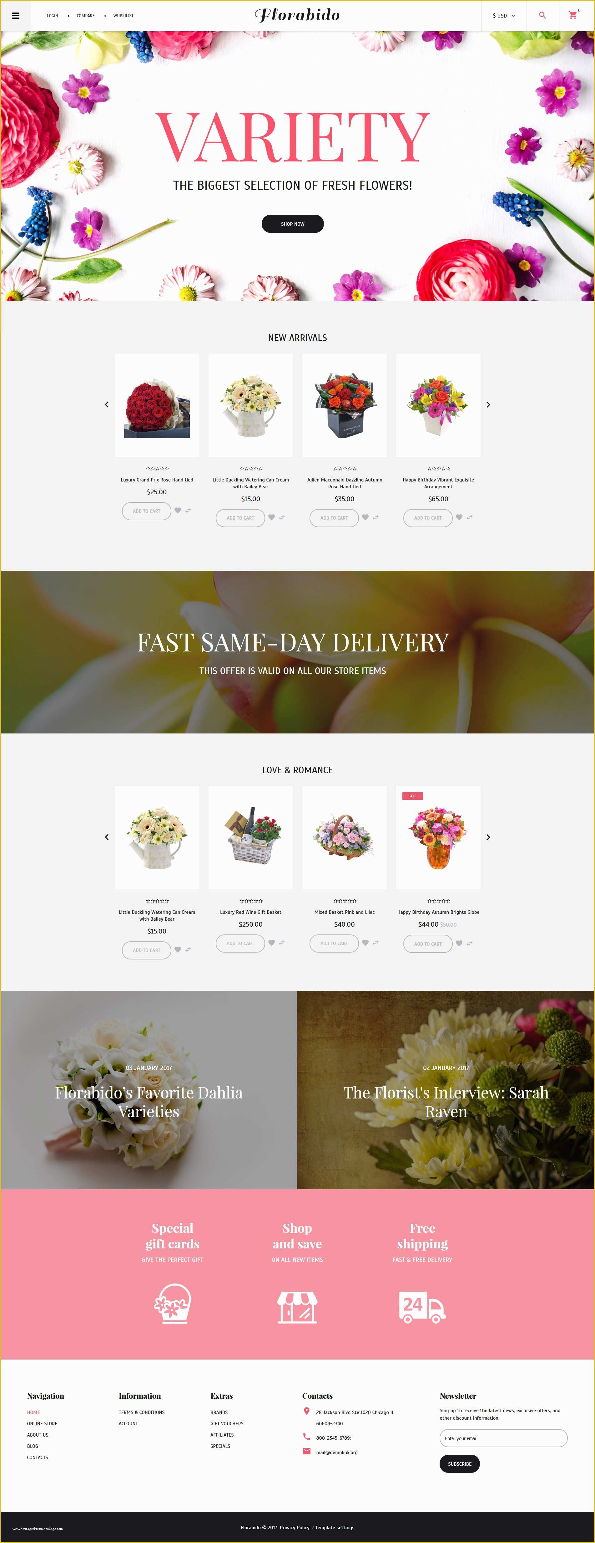 Free Joomla 3.8 Templates Of Flower Shop Responsive Virtuemart Template