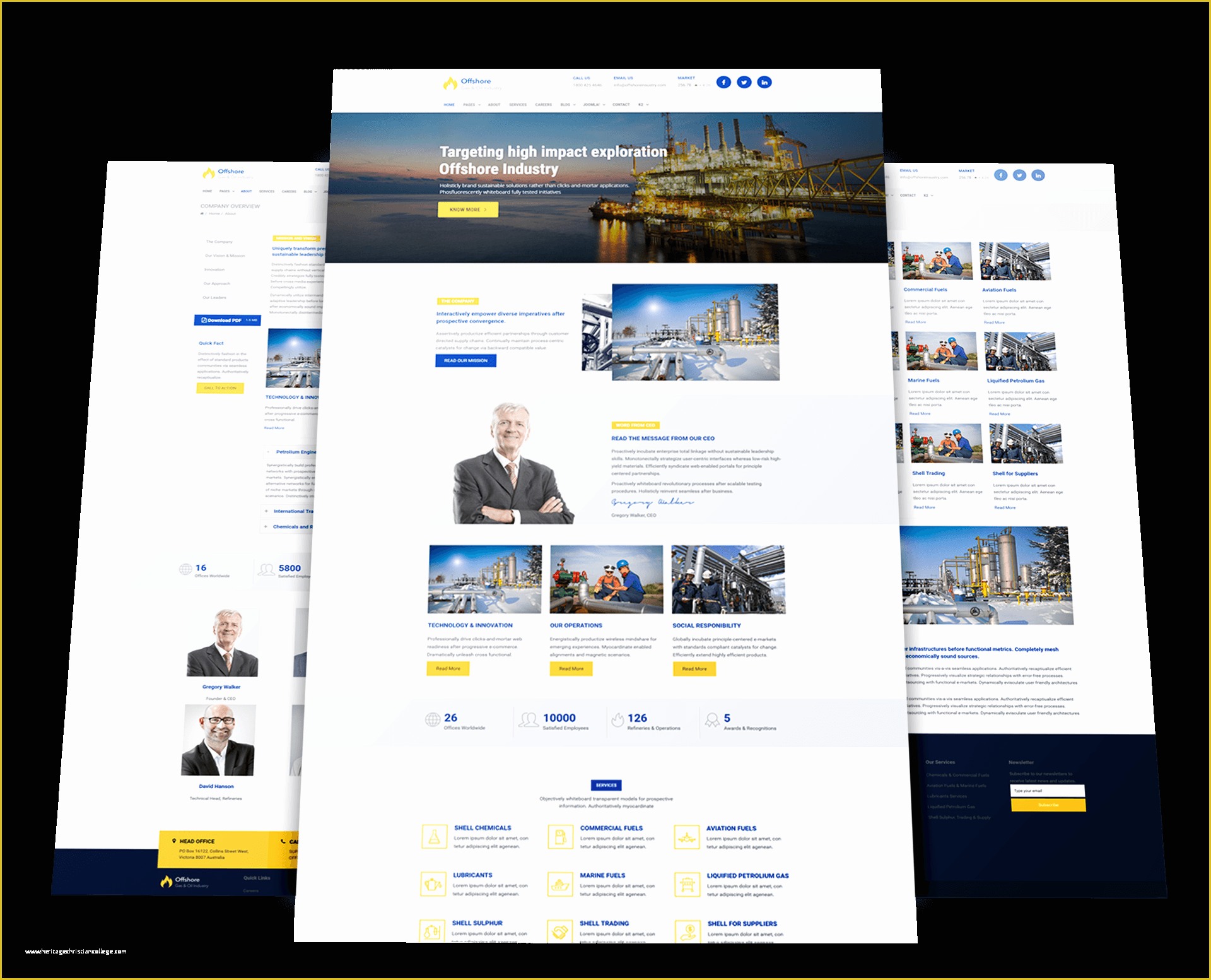 Free Joomla 3.8 Templates Of Fshore Free Responsive Industrial Joomla Template