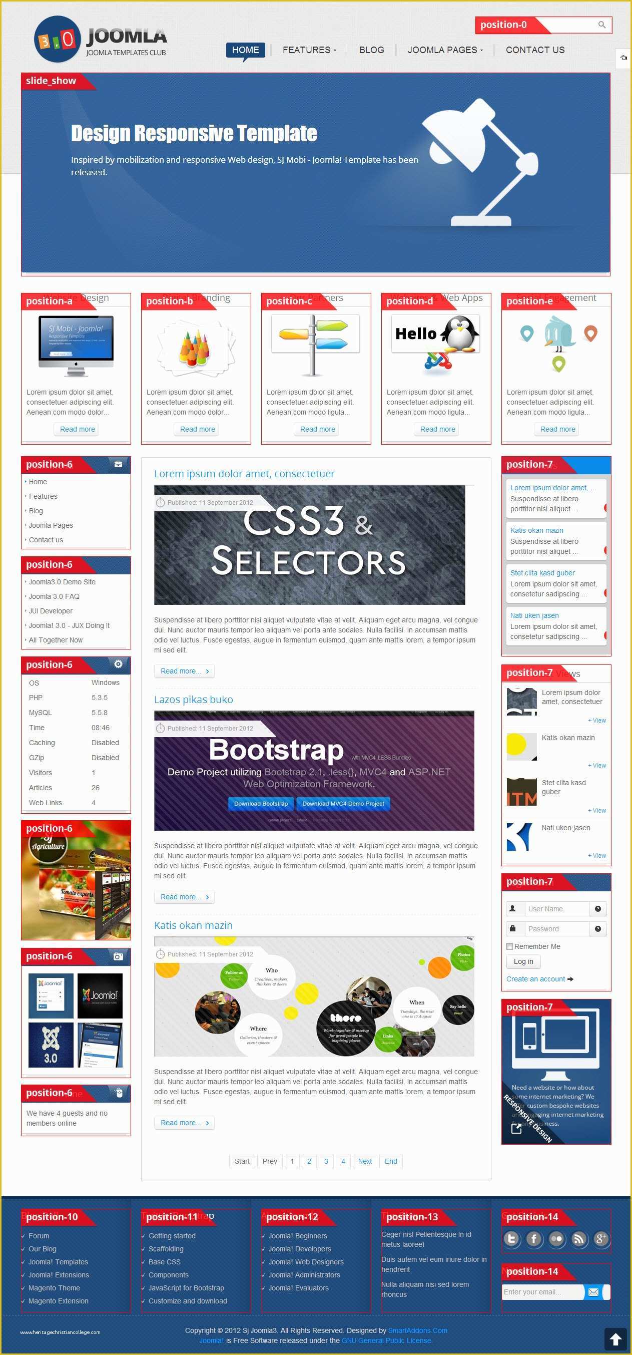 Free Joomla 3.8 Templates Of Sj Joomla3 Free Template for Joomla 3 X