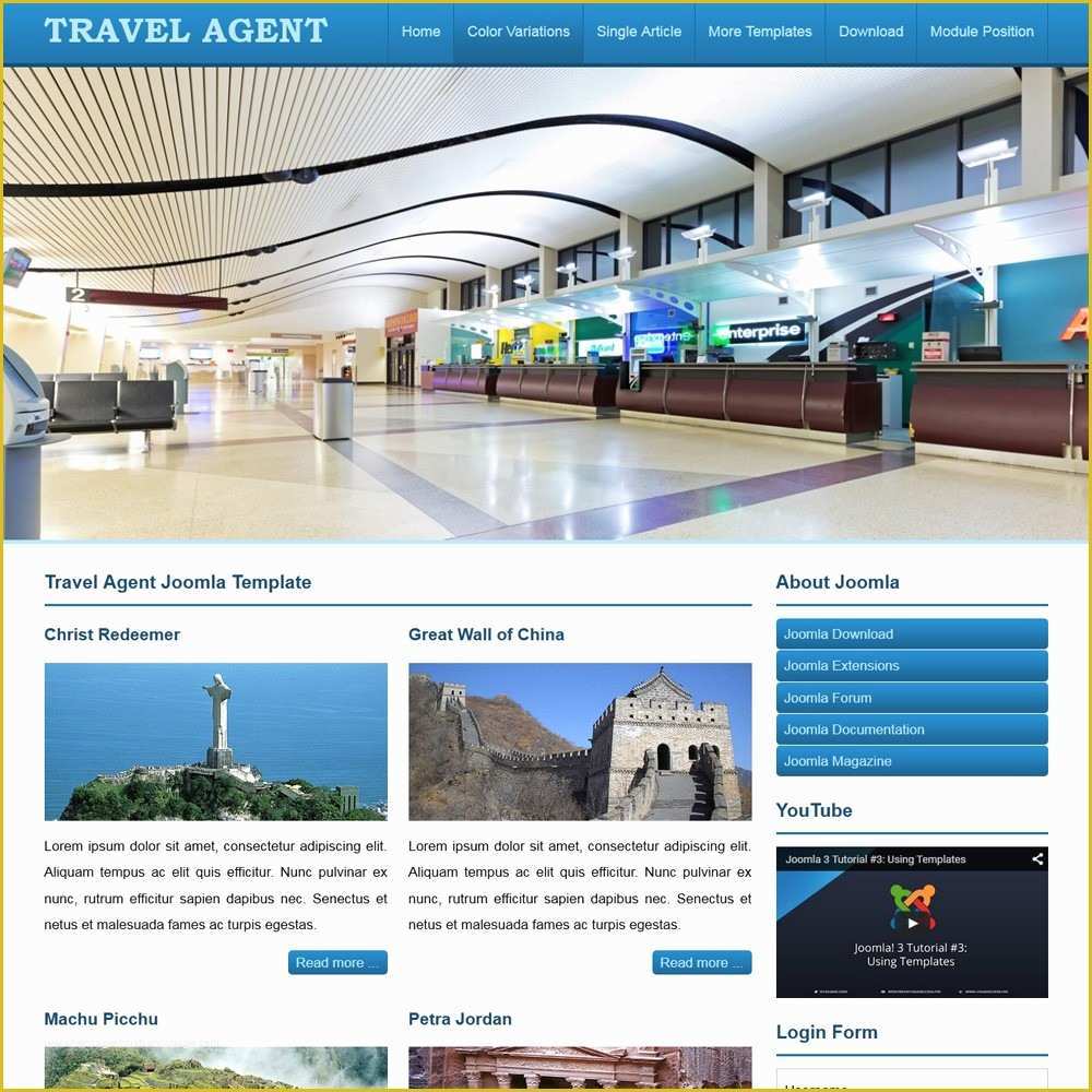 Free Joomla 3.8 Templates Of Travel Agent Template Joomla 3 5