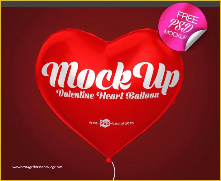 Free Joomla 3.8 Templates Of Valentine Heart Balloon Mockup Psd Template Age themes
