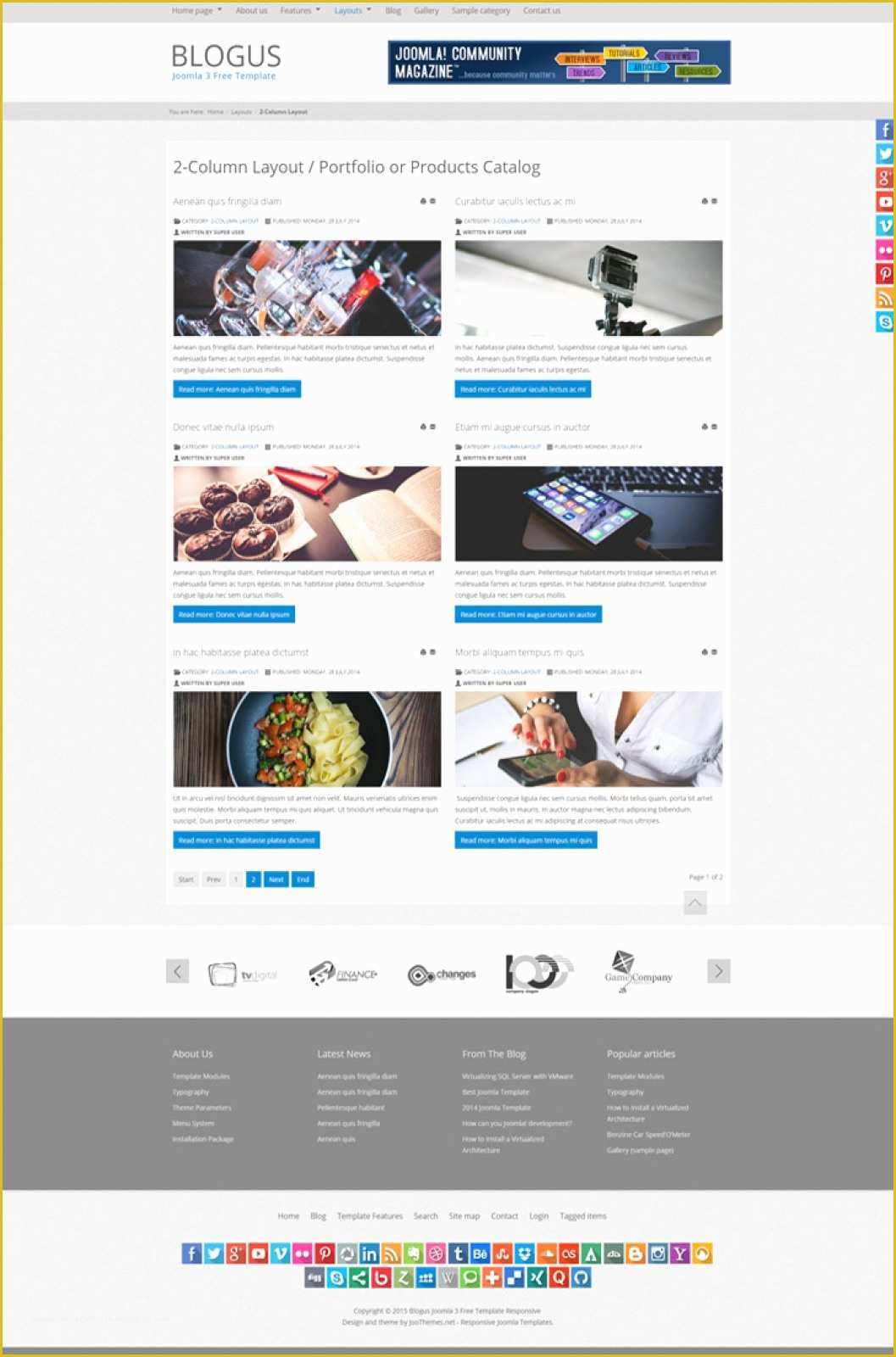 Free Joomla 3 Templates Of Blogus Free Joomla 3 Responsive Bootstrap Template