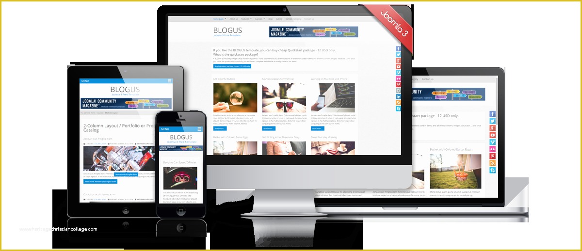 Free Joomla 3 Templates Of Blogus Free Joomla 3 Responsive Bootstrap Template