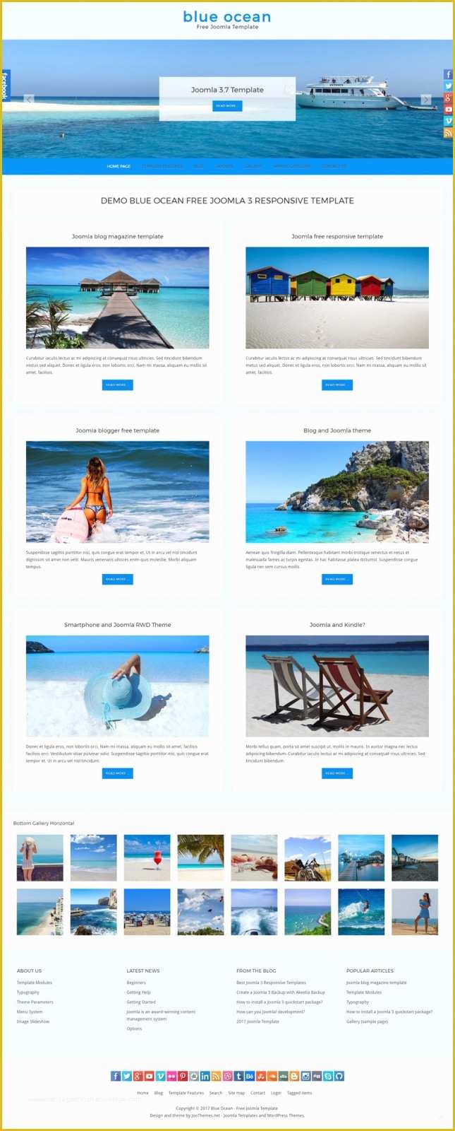 Free Joomla 3 Templates Of Blue Ocean Free Joomla 3 8 Template