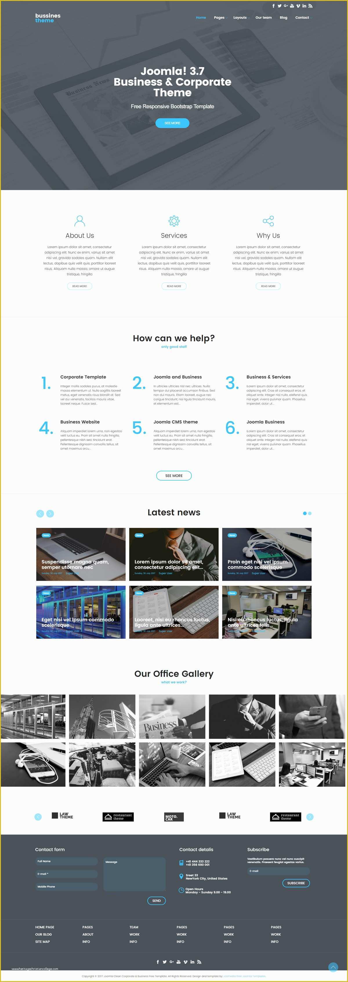 Free Joomla 3 Templates Of Clean Business &amp; Corporate Agencies Free Joomla 3 Template