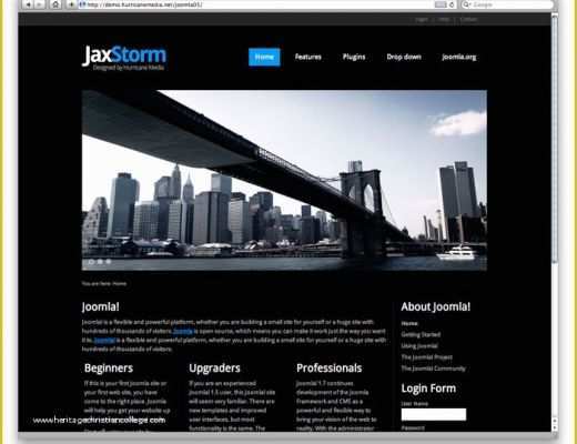 Free Joomla 3 Templates Of Jaxstorm Black Free Template for Joomla 3 0 Black