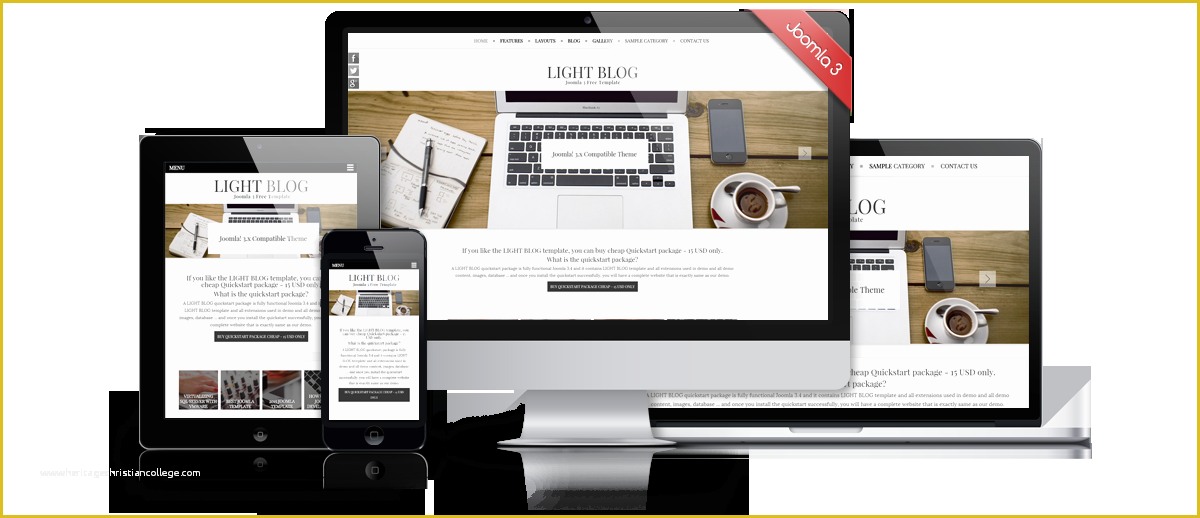 Free Joomla 3 Templates Of Light Blog Free Joomla 3 Responsive Bootstrap Template