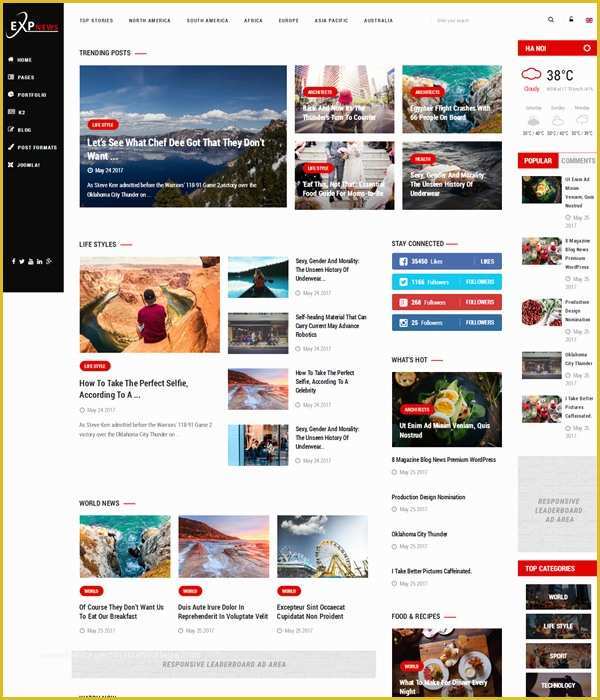 Free Joomla 3 Templates Of top 10 Awesome Free & Premium News Magazine Joomla 3 7