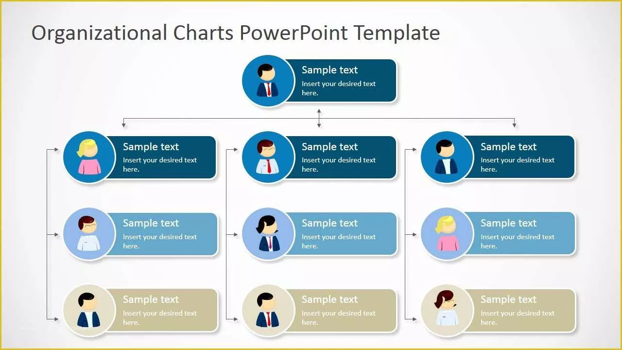 Free Keynote organization Chart Template Of Four Levels Tree organizational Chart for Powerpoint