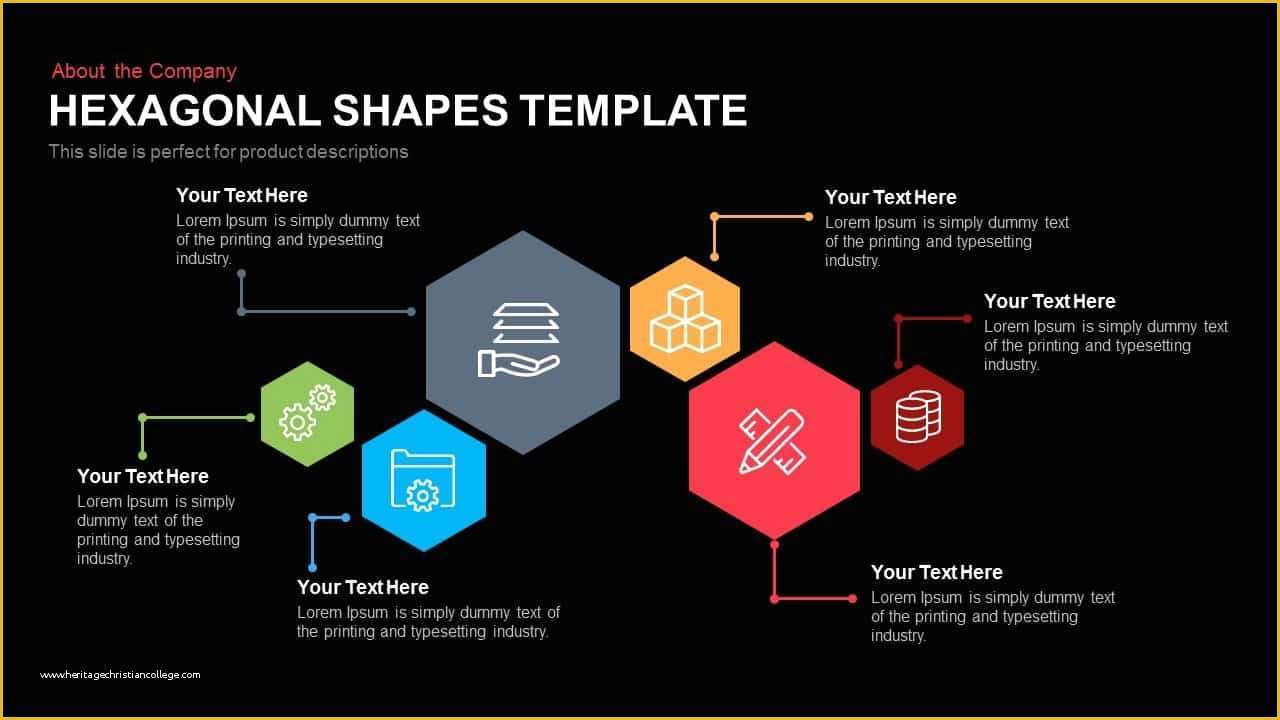 Free Keynote organization Chart Template Of Hexagon Shape Template for Powerpoint and Keynote