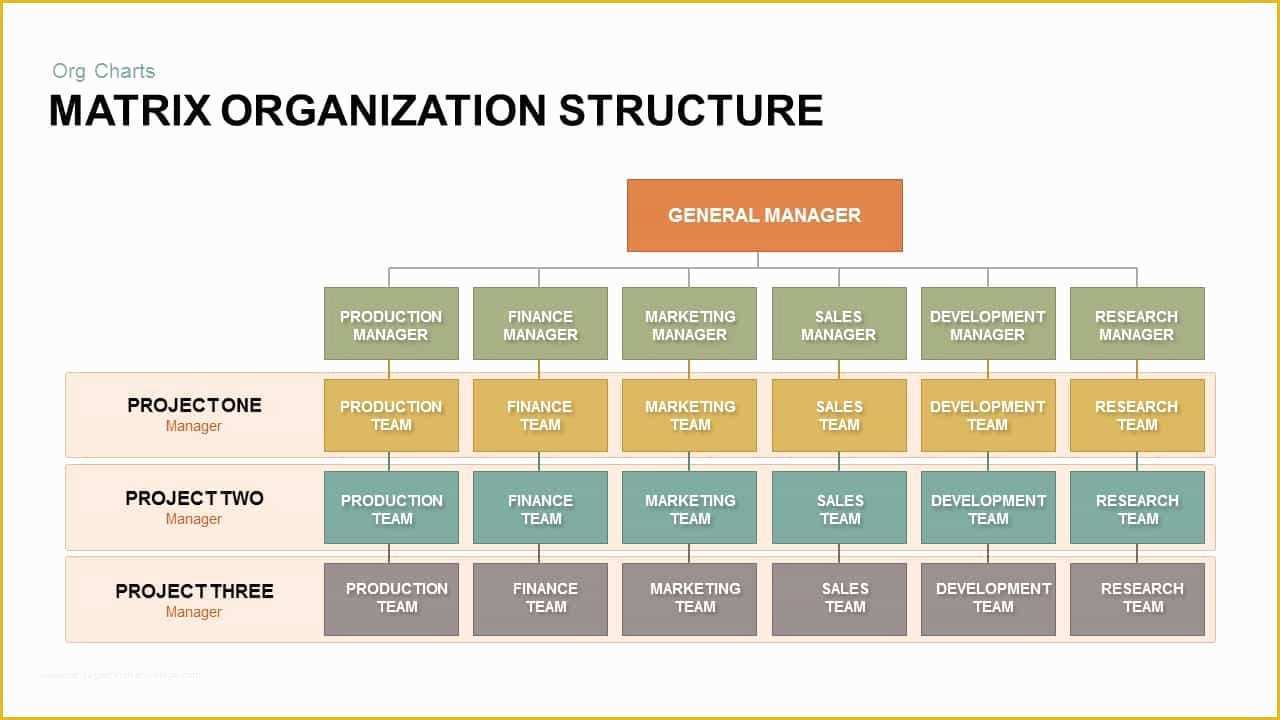 Free Keynote organization Chart Template Of Matrix organization Structure Powerpoint and Keynote