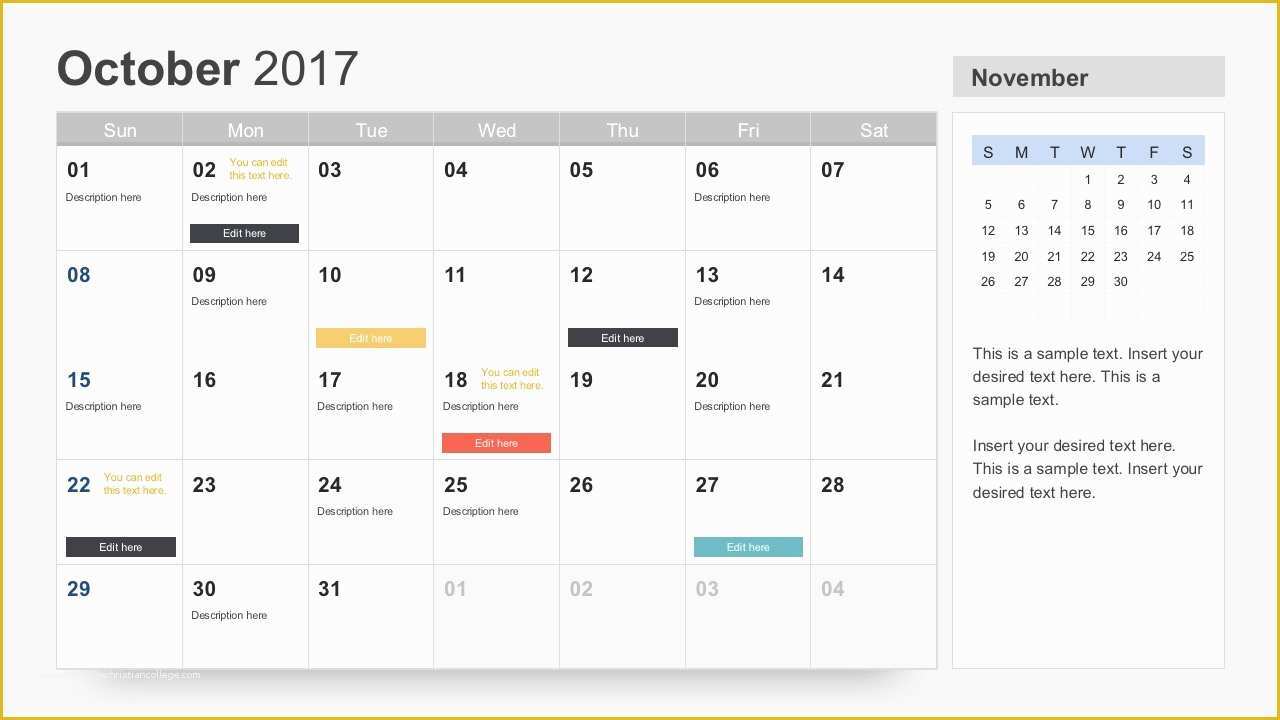 Free Keynote Templates 2017 Of Free Calendar 2017 Template