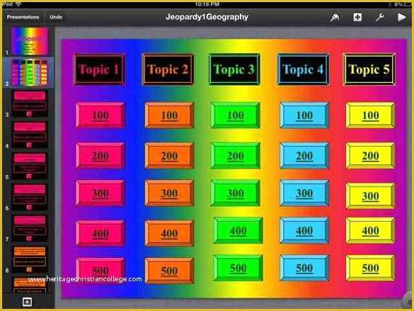 Free Keynote Templates for Teachers Of 5 Jeopardy Keynote Templates