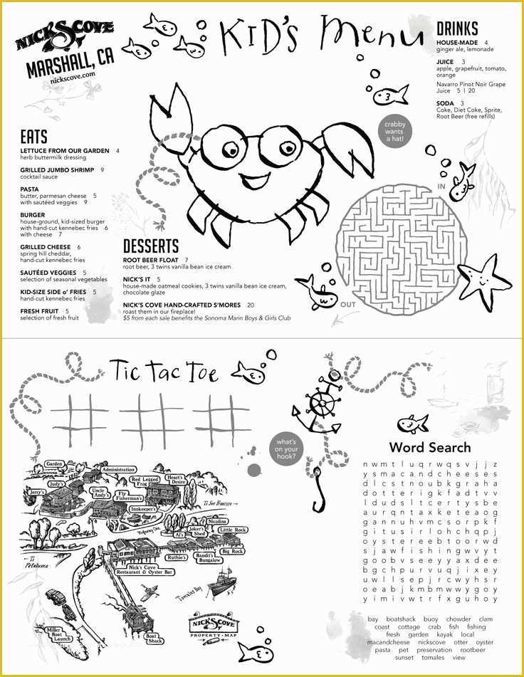 Free Kids Menu Template Of 7 Best Menus Images On Pinterest