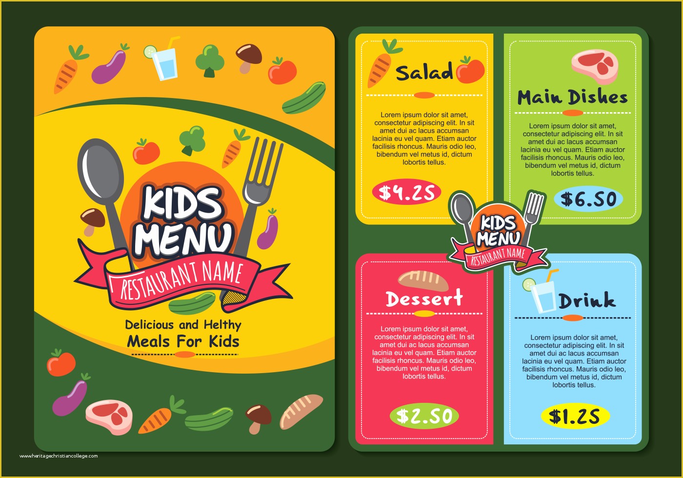 Free Kids Menu Template Of Cute Colorful Kids Menu Template Download Free Kids Menu Template Of Cute Colorful Kids Menu Template Download