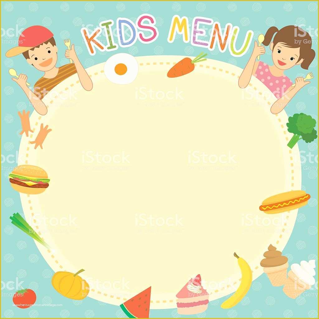 Free Kids Menu Template Of Kids Menu Template Stock Vector Art &amp; More Of