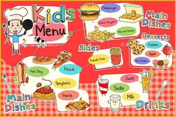 Free Kids Menu Template Of Kids Menu Templates – 26 Free Psd Eps Documents Download