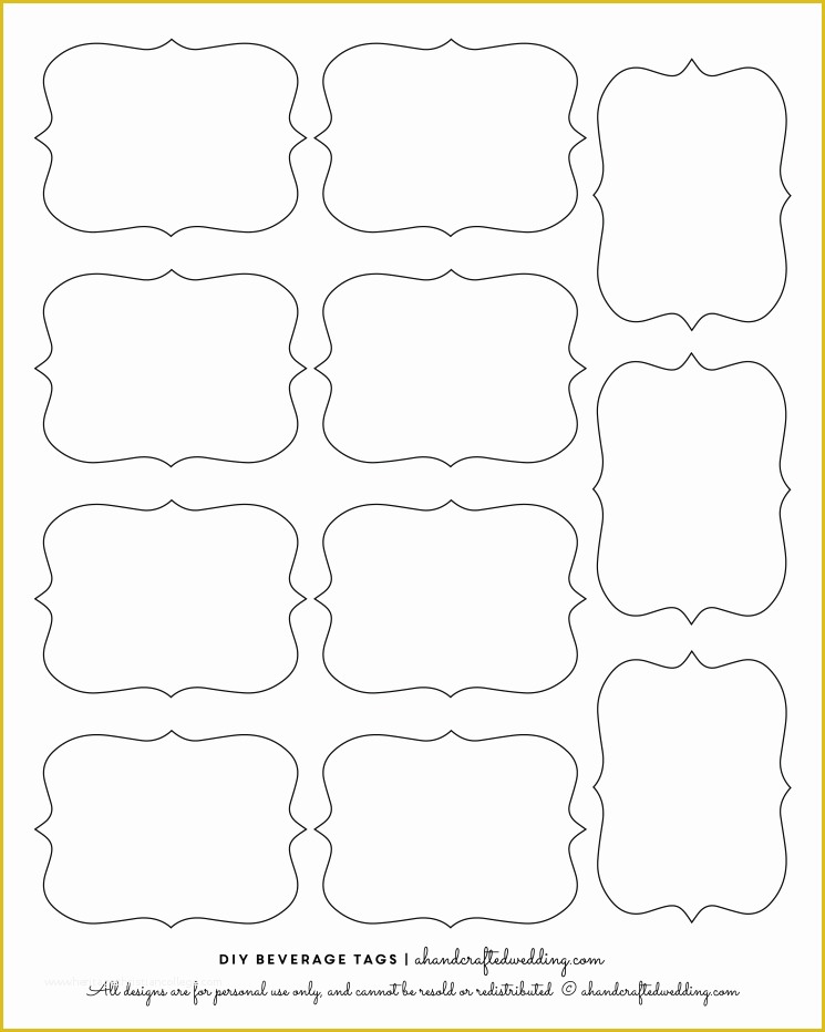 Free Label Printing Template Of 14 Label Shapes Template Label Shapes Clip Art