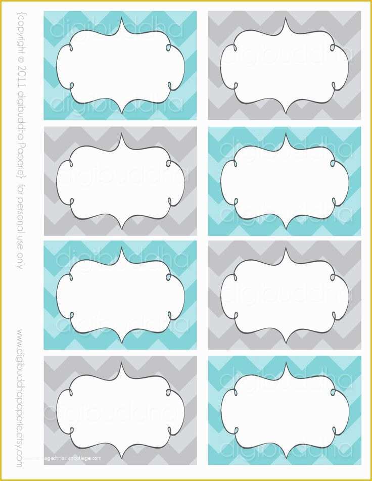 Free Label Printing Template Of Ava Modern Chevron Candy Buffet Food Mailing Labels Cards