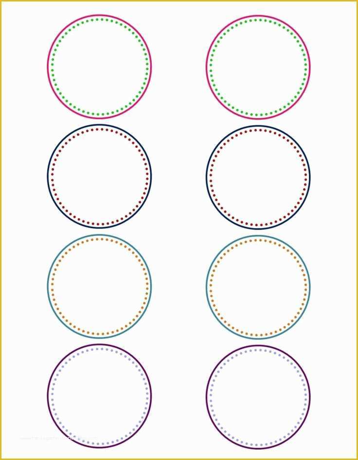 Free Label Printing Template Of Circle Label Template