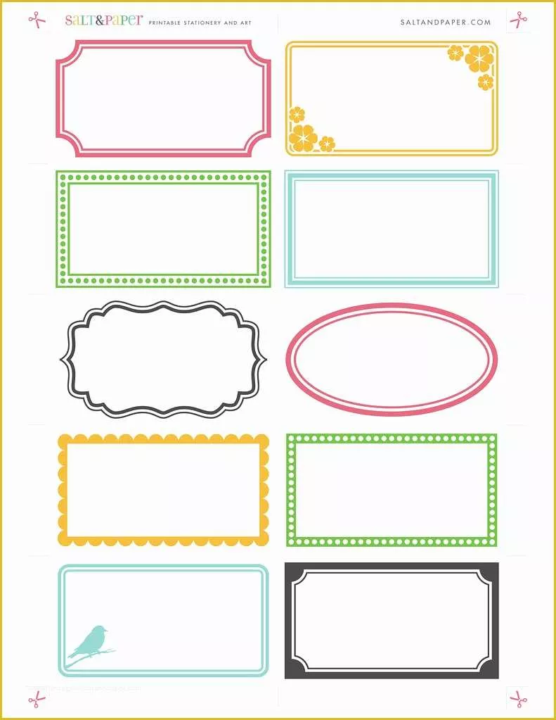 Free Label Printing Template Of Printable Labels From Saltandpaper