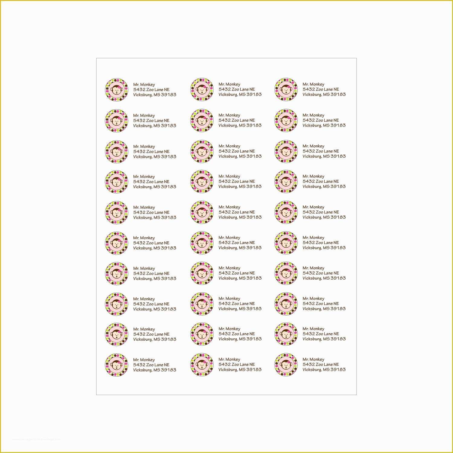 Free Label Templates for Word Of Address Label Template Free Example Mughals