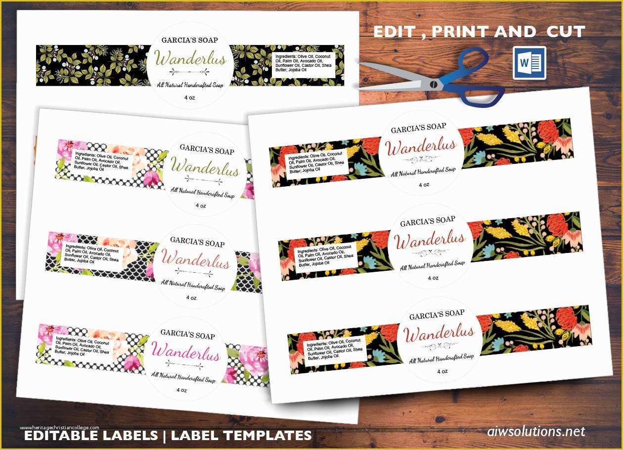 Free Label Templates for Word Of Printable soap Band Labels Uc42 – Advancedmassagebysara