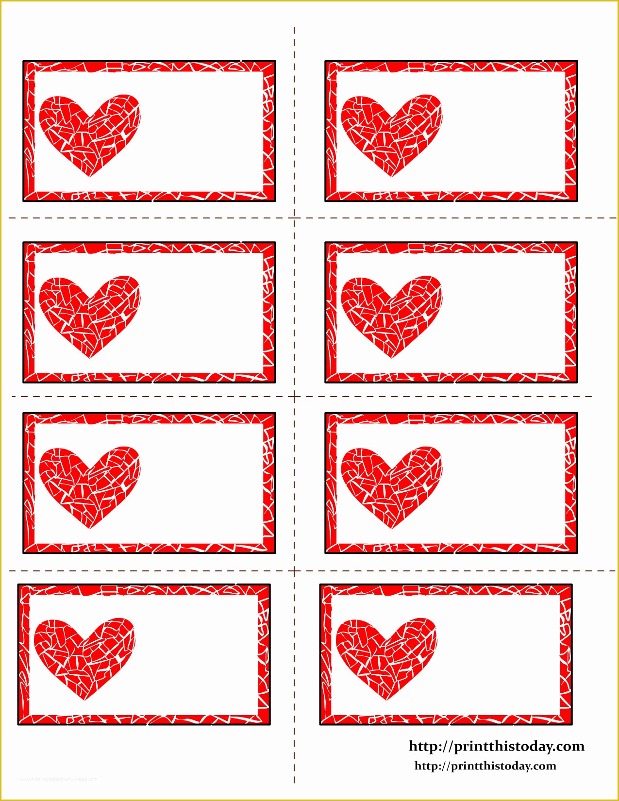 Free Label Templates Of Free Printable Hearts Labels