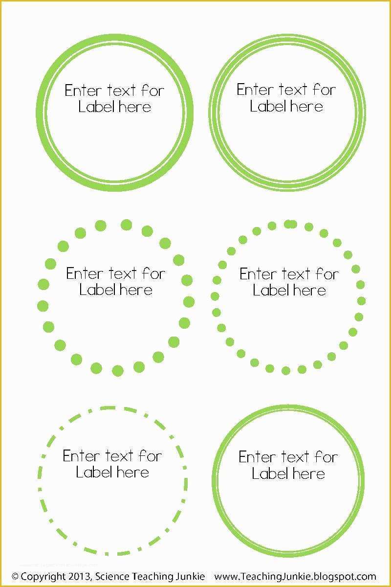 Free Label Templates Of Science Teaching Junkie Inc Fice organization and