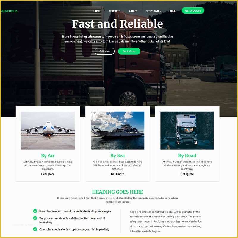 Free Landing Page Templates 2017 Of Logistics Landing Page Free Template Free Template