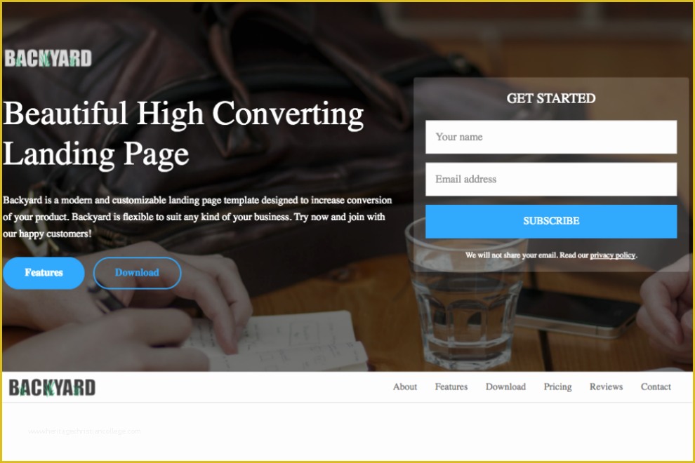 Free Landing Page Templates Bootstrap Of Backyard – High Converting Free Bootstrap Landing Page