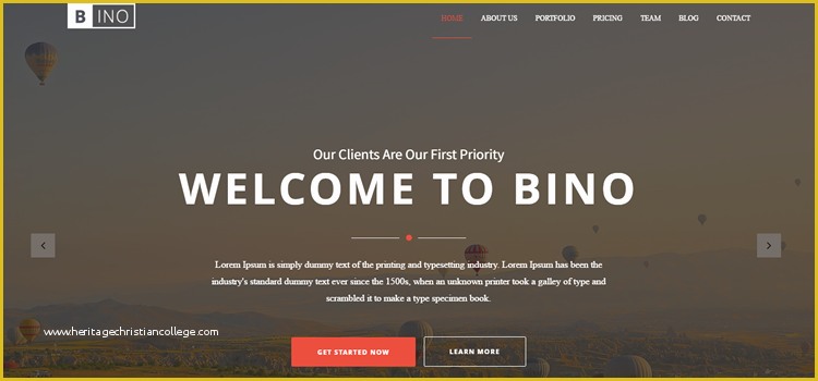 Free Landing Page Templates Bootstrap Of Bino – Free HTML5 Landing Page Template