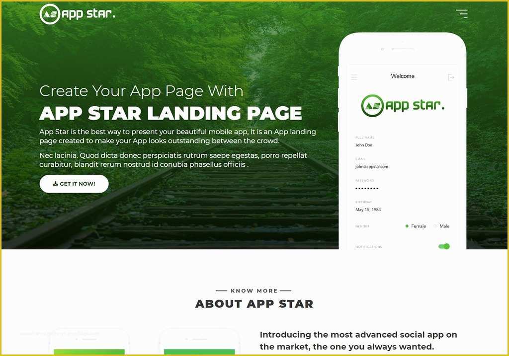 Free Landing Page Templates Bootstrap Of Free android Ios Mobile App Landing Page Template theme